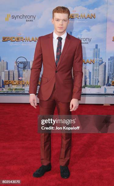 Actor Cameron Monaghan arrives at the Los Angeles Premiere "Spider-Man: Homecoming" at TCL Chinese Theatre on June 28, 2017 in Hollywood, California.