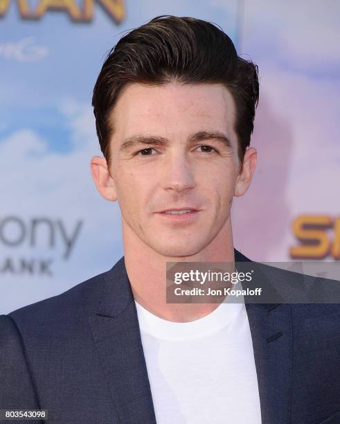 Actor Drake Bell arrives at the Los Angeles Premiere "Spider-Man: Homecoming" at TCL Chinese Theatre on June 28, 2017 in Hollywood, California.