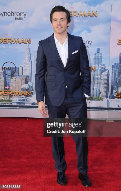 Actor Ian Harding arrives at the Los Angeles Premiere "Spider-Man: Homecoming" at TCL Chinese Theatre on June 28, 2017 in Hollywood, California.