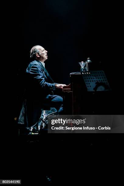 Composer Hans Zimmer performs on stage on June 29, 2017 in Milan, Italy.