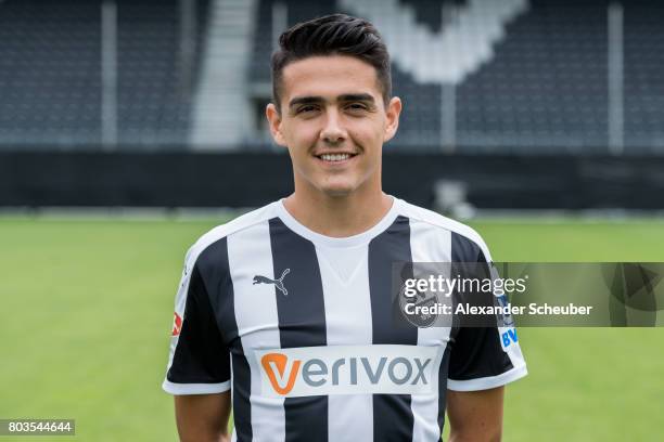 Eroll Zejnullahu poses during the team presentation at on June 29, 2017 in Sandhausen, Germany.