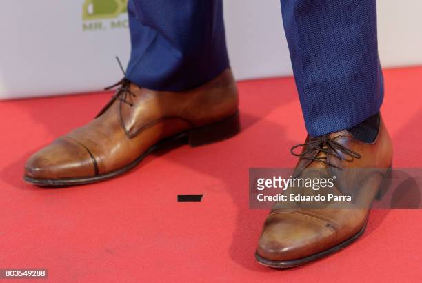 Actor Imanol Arias, shoes detail, attends the 'Despido procedente' photocall at Callao cinema on June 29, 2017 in Madrid, Spain.