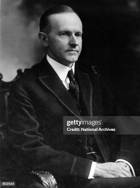 Calvin Coolidge, thirtieth President of the United States serving from 1923 to 1929.