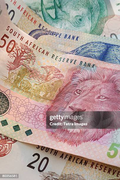 close up of south african currency - south african currency stock pictures, royalty-free photos & images