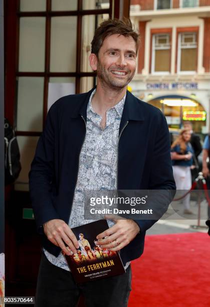 David Tennant attends the press night performance of "The Ferryman" at the Gielgud Theatre on June 29, 2017 in London, England.
