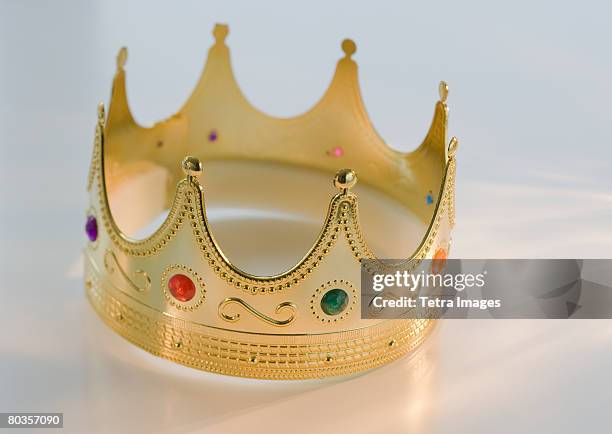 close up of toy crown - crown stock pictures, royalty-free photos & images