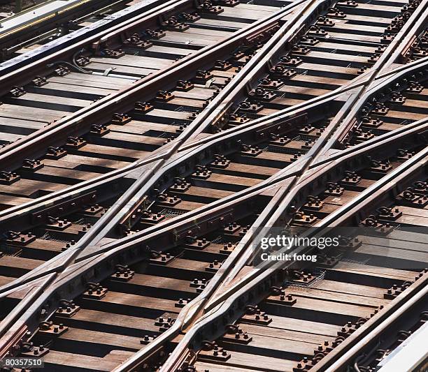 Intersecting Train Rails Intersecting Tracks Photos and Premium High Res Pictures - Getty Images