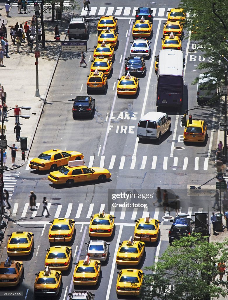 Taxis on 5th Avenue, New York City