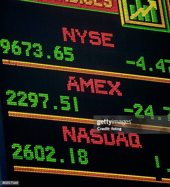 stock exchange report - news ticker imagens e fotografias de stock