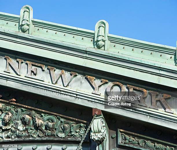 old new york sign - ferry terminal stock pictures, royalty-free photos & images
