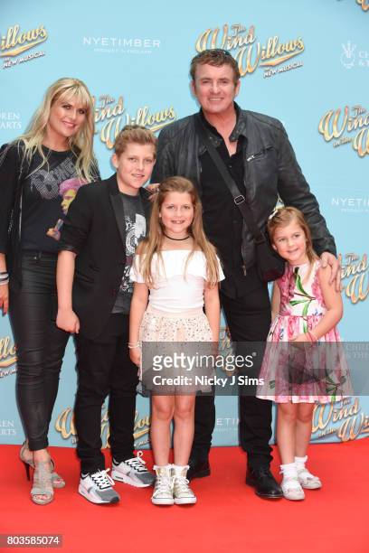 Shane Richie, Christie Goddard and family attend the Gala performance of Wind In The Willows at London Palladium on June 29, 2017 in London, England.