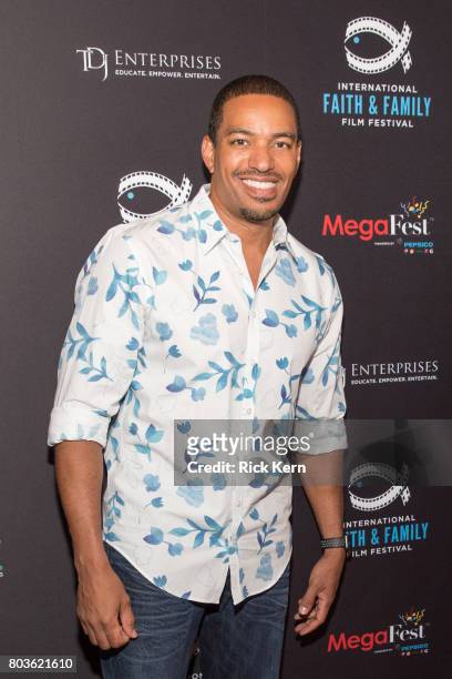 Laz Alonso poses before the MegaFest Leading Men In Hollywood Panel at the Omni Hotel on June 29, 2017 in Dallas, Texas.