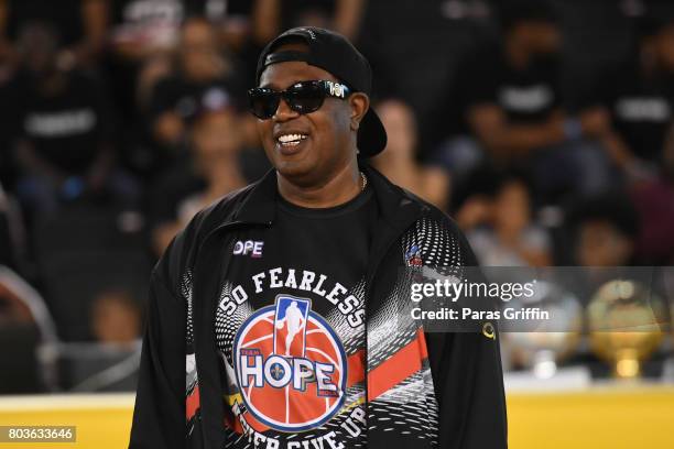 Rapper Master P at 2017 Essence Festival - Celebrity Charity Basketball Game at Xavier University Convocation Center on June 29, 2017 in New Orleans,...