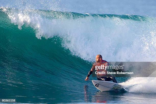 Bobby Martinez of the United States of America competes in round three during the Rip Curl Pro as part of the ASP World Tour at Bells Beach March 25,...