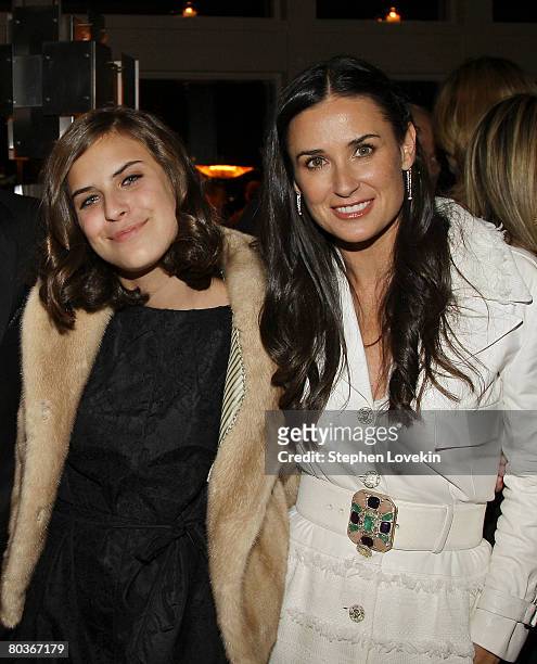 Actress Demi Moore and daughter Tallulah Belle Willis attend the after party for the screening of "Flawless" hosted by The Cinema Society at the SoHo...
