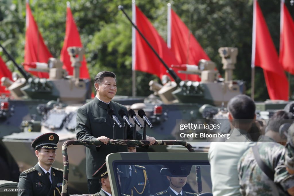 Chinese President Xi Jinping Visits of the People's Liberation Army's Hong Kong Garrison