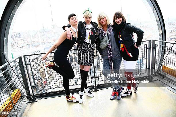 Spanish singer and model Bimba Bose, supermodel Agyness Deyn, DJ Nikki Beatnik and french singer Yelle celebrate the European launch of the Reebok...