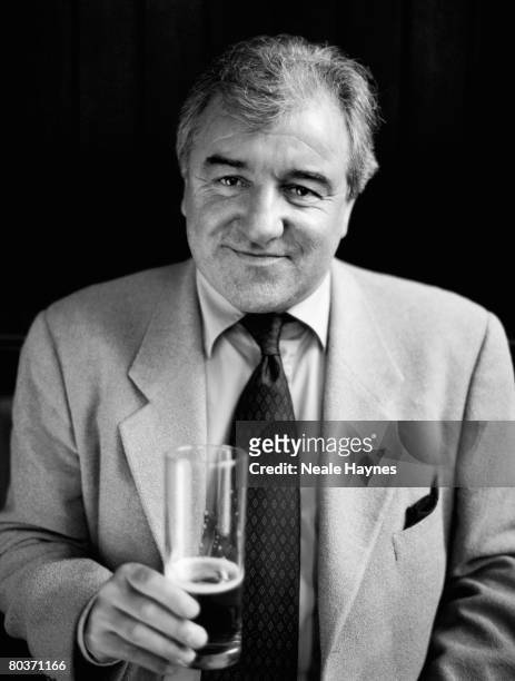 Crystal Palace manager Terry Venables holding a drink, 27th September 1999.