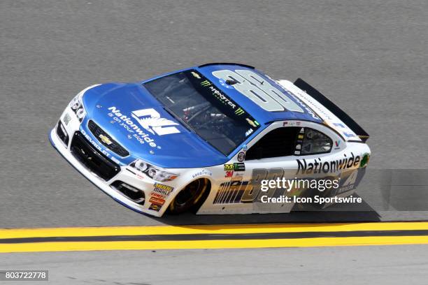 Dale Earnhardt Jr., driver of the Nationwide Chevy dduring practice for the Coke Zero 400 Monster Energy Cup Series race on June 29 at Daytona...