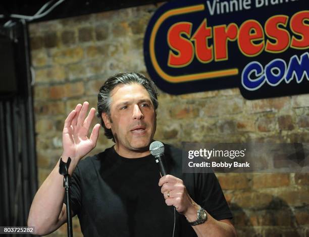 Bill Spadea performs at the Stress Factory Comedy Club on June 29, 2017 in New Brunswick, New Jersey.