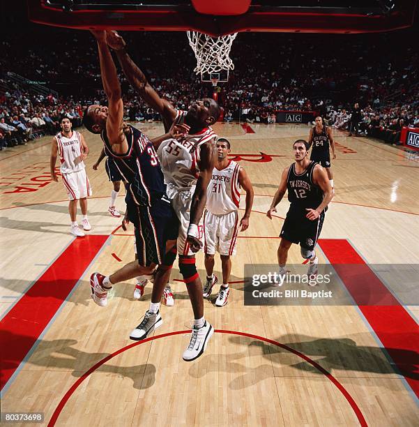 Mutamba Houston Rockets Dikembe Mutombo And Block Photos and Premium High Res Pictures - Getty ...