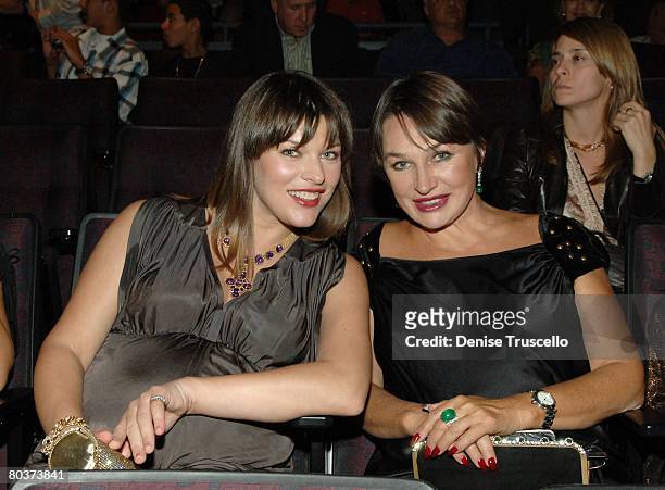 Actress Milla Jovovich and her mother Galina attend The World Premiere of Resident Evil: Extinction at The Planet Hollywood Resort & Casino on...