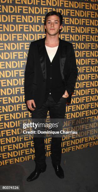 Gaspard Ulliel attends the Fendi Paris store reopening at Avenue Montaigne on February 29, 2008 Paris, France.