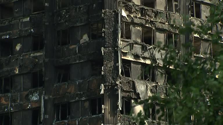 Cladding Fail 21 Tower Blocks Across England Fail Cladding Fire Tests Stock Videos ...