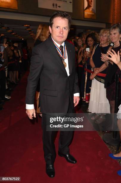 Lifetime Artistic Achievement Award recipient Michael J. Fox attends the Governor General's Awards 25th Anniversary Gala at National Arts Centre on...