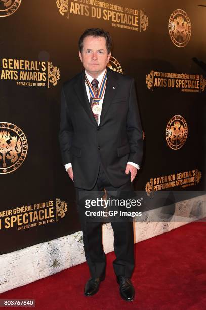 Lifetime Artistic Achievement Award recipient Michael J. Fox attends the Governor General's Awards 25th Anniversary Gala at National Arts Centre on...