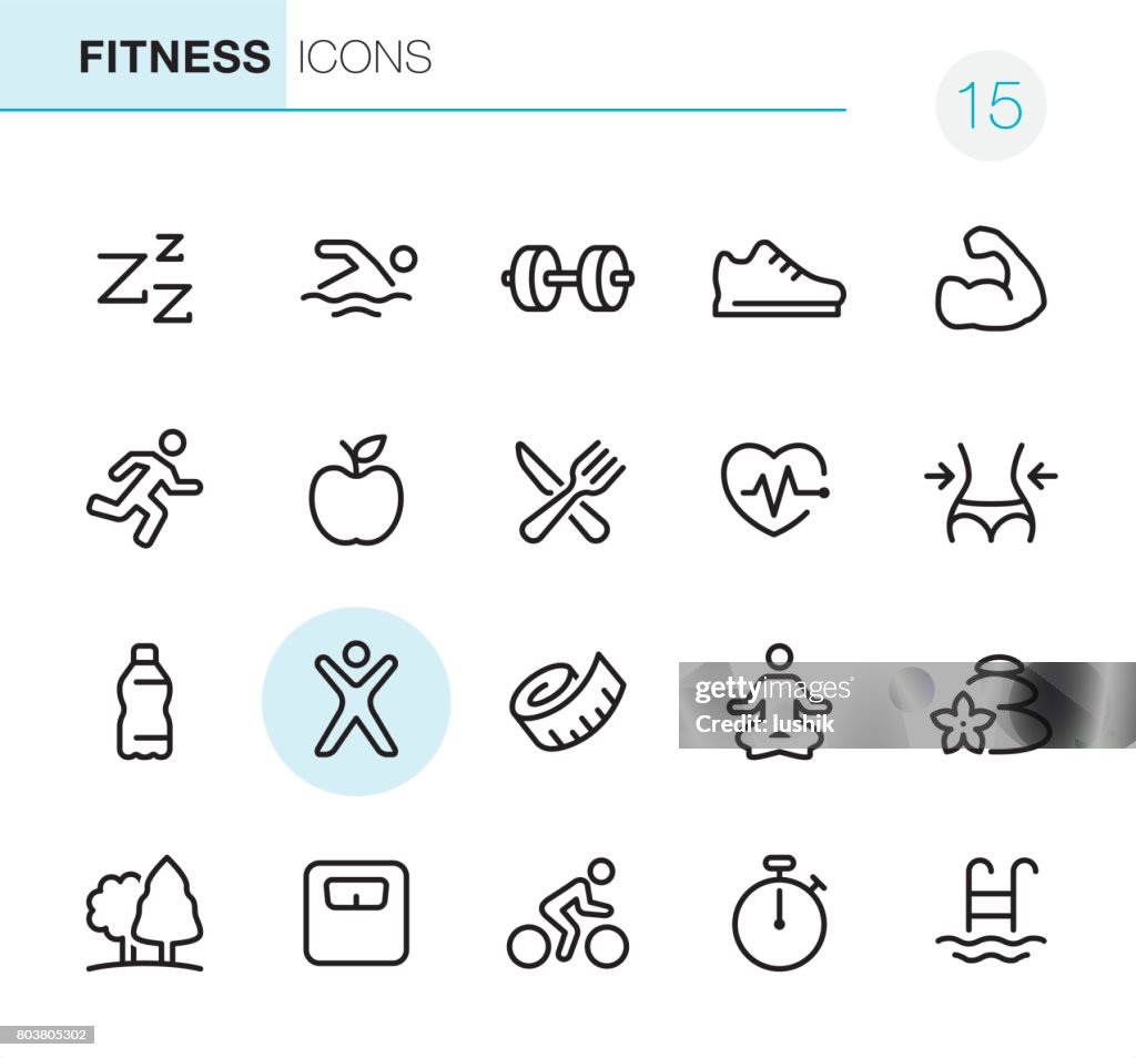 Fitness and Sport - Pixel Perfect icons