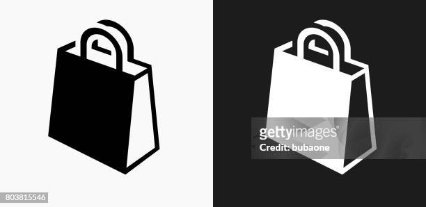 illustrazioni stock, clip art, cartoni animati e icone di tendenza di icona della borsa della spesa su sfondi vettoriali in bianco e nero - vendita al dettaglio