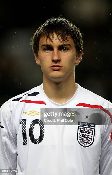 Ed Upson of England during a International friendly Match between England U19 and Russia U19 at the Stadium:MK on March 25 in Milton Keynes, England.