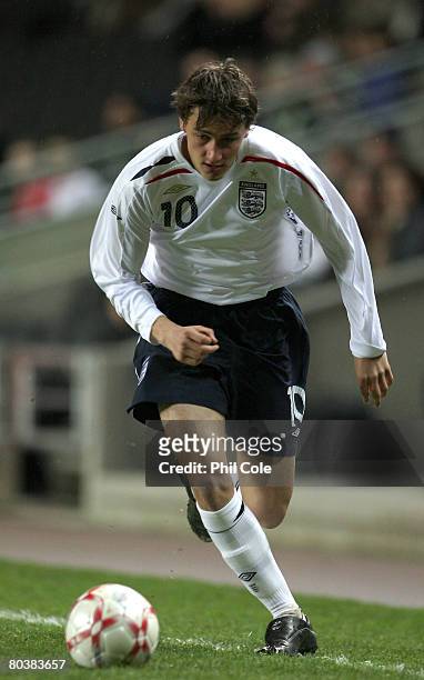 Ed Upson of England during a International friendly Match between England U19 and Russia U19 at the Stadium:MK on March 25 in Milton Keynes, England.