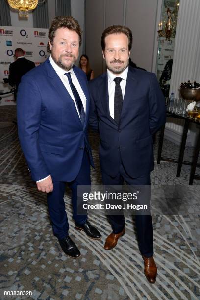 Michael Ball and Alfie Boe attend the Nordoff Robbins' O2 Silver Clef Awards at The Grosvenor House Hotel on June 30, 2017 in London, England.