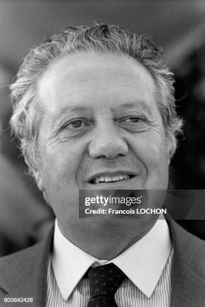 Mario Soares, homme politique, en septembre 1985 à Lisbonne, Portugal.