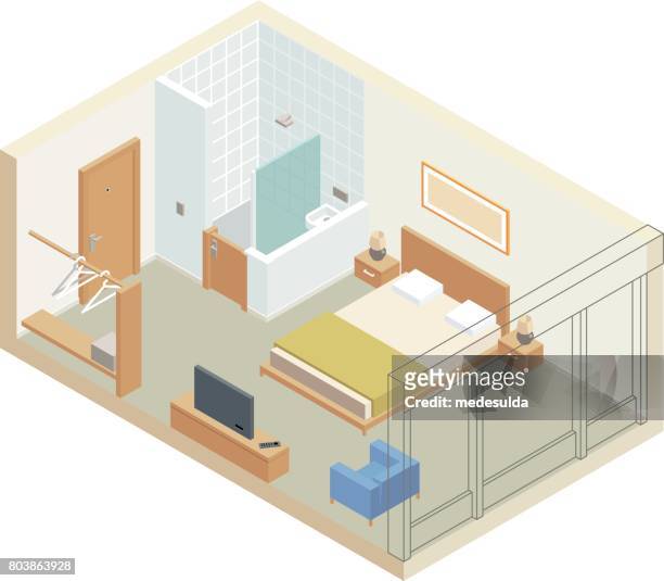 hotel room - suite stock illustrations