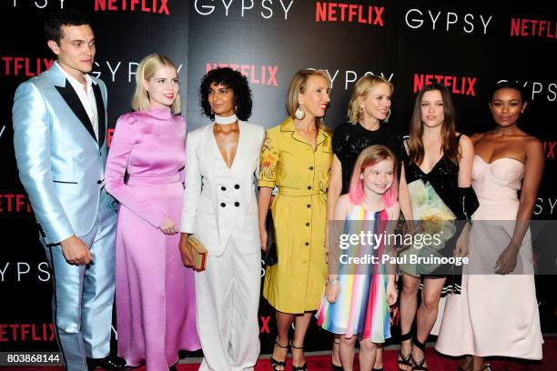 Karl Glusman, Lucy Boynton, Poorna Jagannathan, Sam Taylor-Johnson, Maren Heary, Naomi Watts, Sophie Cookson and Melanie Liburd attend Netflix hosts...