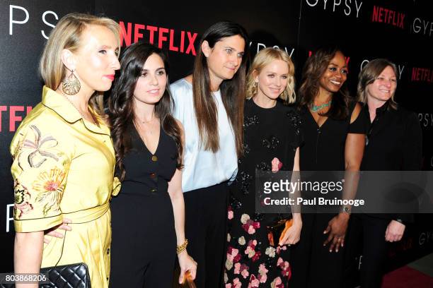 Sam Taylor-Johnson, Lisa Rubin, Liza Chasin and Naomi Watts attend Netflix hosts a special screening of "Gypsy" at Public Hotel on June 29, 2017 in...