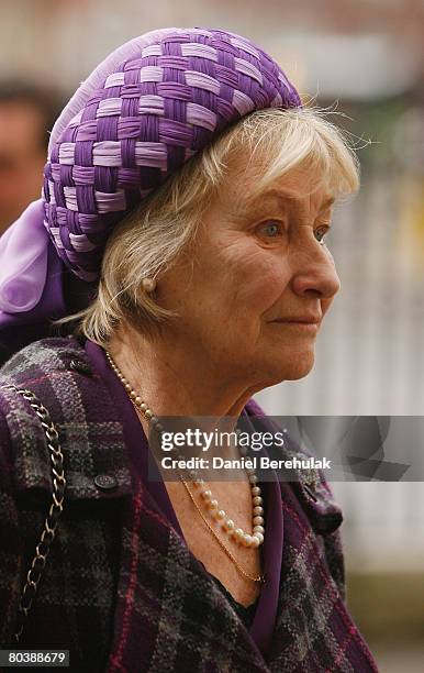 Marisa Bruni-Tedeschi, mother of Carla Bruni-Sarkozy, arrives at Westminster Abbey on March 26, 2008 in London, England. President Nicolas Sarkozy...