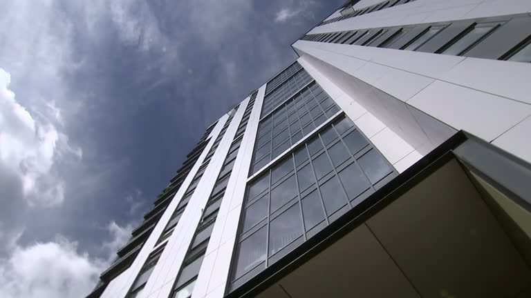 Cladding Fail 21 Tower Blocks Across England Fail Cladding Fire Tests Stock Videos ...