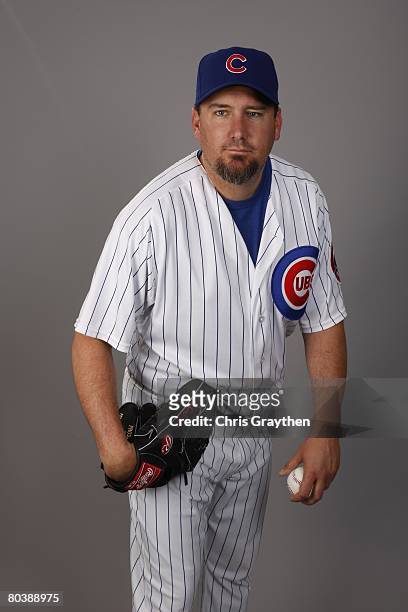 Scott Eyre of the Chicago Cubs poses for a photo during Spring Training Photo Day on February 25, 2008 in Mesa, Arizona.