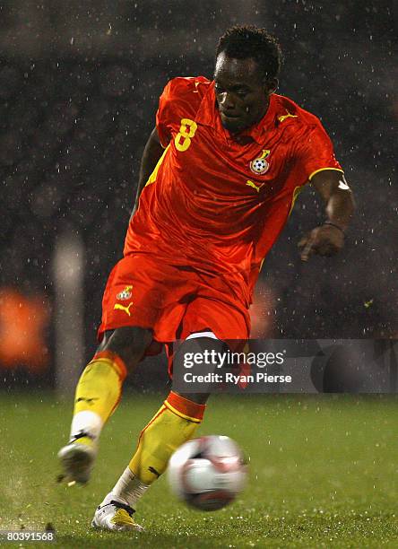 Michael Essien of Ghana scores his teams first goal during the International Friendly match between Ghana and Mexico at Craven Cottage on March 26,...