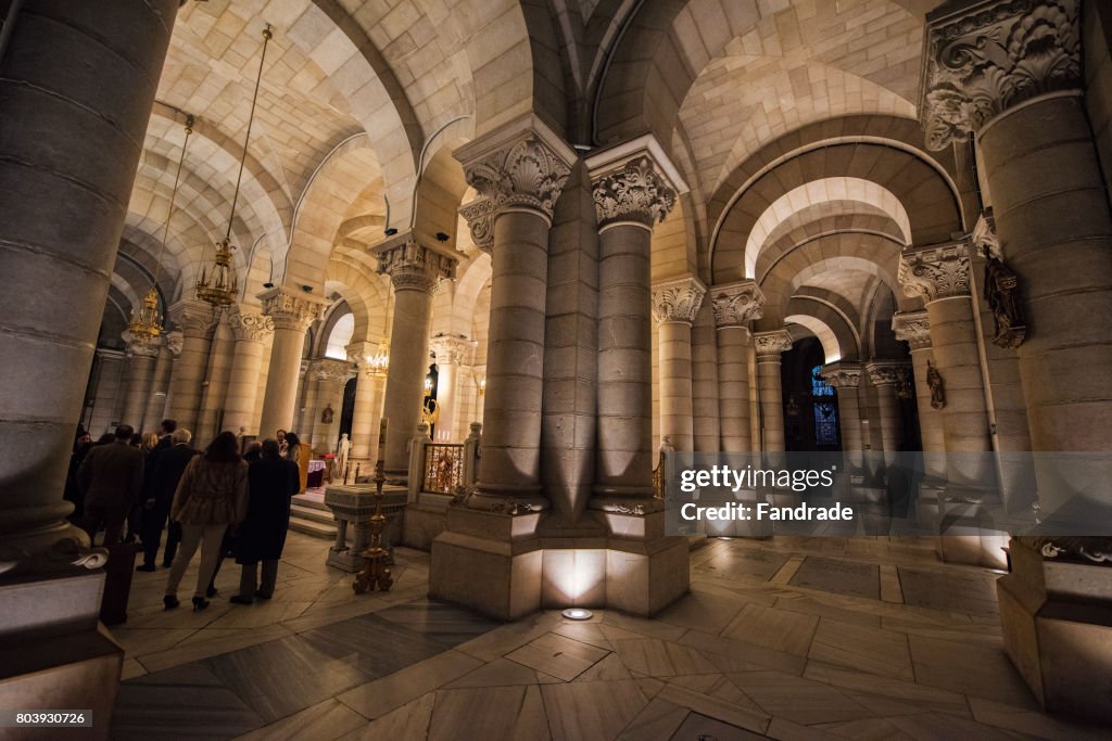 Crypt of the cathedral of Almudena, Madrid.