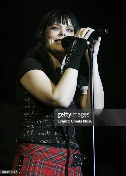 Musician Anette Olzon of Nightwish performs on stage during the Nightwish Concert March 26, 2008 at Astoria in London, England