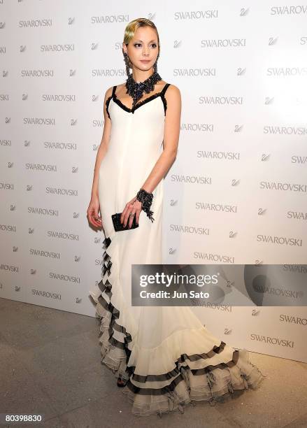 Actress/Singer Anna Tsuchiya attends the press preview of Swarovski Ginza Shop Opening on March 27, 2008 in Tokyo, Japan.