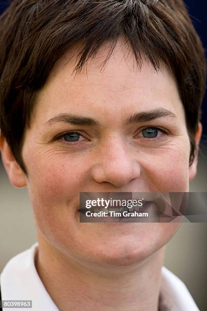 Dame Ellen MacArthur poses at the Old Royal Naval College where she was presented with the Legion d'Honneur by the French President, on the second...