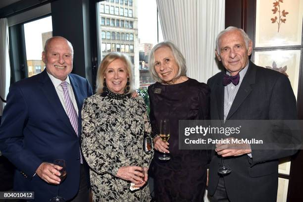 Michael Lynne, Ninah Lynne, Florence Fabricant and Richard Fabricant attend James D. Dunning, Jr.'s Birthday at The NoMad Hotel on June 7, 2017 in...