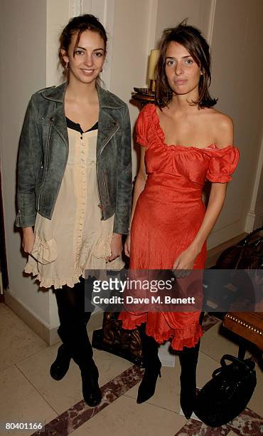 Rose and Marina Hanbury attend the book launch of Rowan Somerville's latest book "The End of Sleep" at the Egyptian Embassy on March 27, 2008 in...