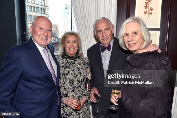 Michael Lynne, Ninah Lynne, Richard Fabricant and Florence Fabricant attend James D. Dunning, Jr.'s Birthday at The NoMad Hotel on June 7, 2017 in...